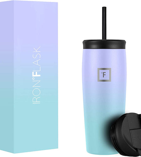 Nomad Tumbler - 20 Oz, 2 Lids (Straw/Flip), Vacuum Insulated Stainless Steel Bottle, Double Walled, Thermo Coffee Travel Mug, Water Metal Canteen