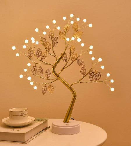 Tabletop Tree Lamp, Decorative LED Lights USB or AA Battery Powered for Bedroom Home Party