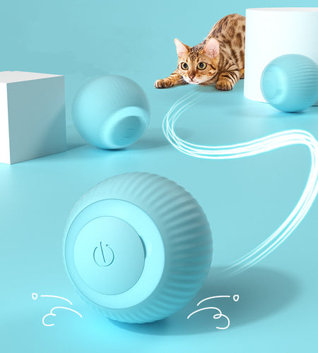 Electric Cat Ball Toys Automatic Rolling Smart Cat Toys Interactive for Cats Training Self-Moving Kitten Toys for Indoor Playing