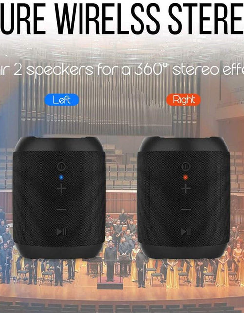 Load image into Gallery viewer, Bluetooth Speakers Portable Wireless, IPX6 Waterproof Outdoor Speaker with Subwoofer, TWS Dual Pairing Speakers Small Bluetooth Speaker
