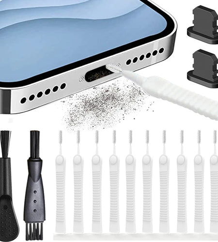 Metal anti Dust Plug Cleaner for Iphone Ipad Airpods Phone Charging Lighting Port Speaker Receiver Cleaning Brush Kit for Ios