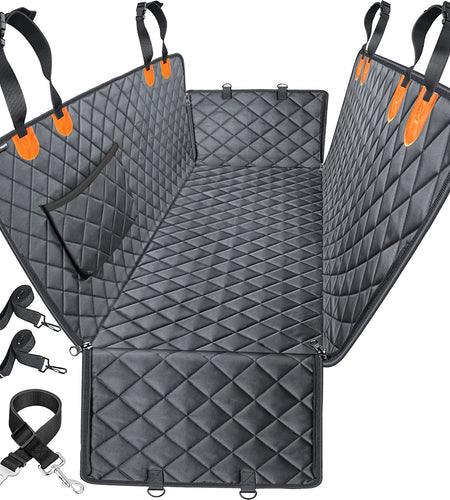 Dog Car Seat Cover for Pets 100% Waterproof Seat Cover Hammock 600D Heavy Duty Scratch Proof Nonslip Durable Soft Back Seat Covers for Cars Trucks and Suvs