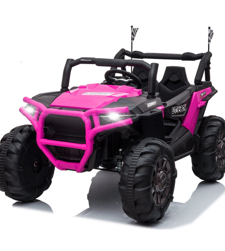 12V Electric Battery-Powered Ride on Toy SUV Car, Rose Red