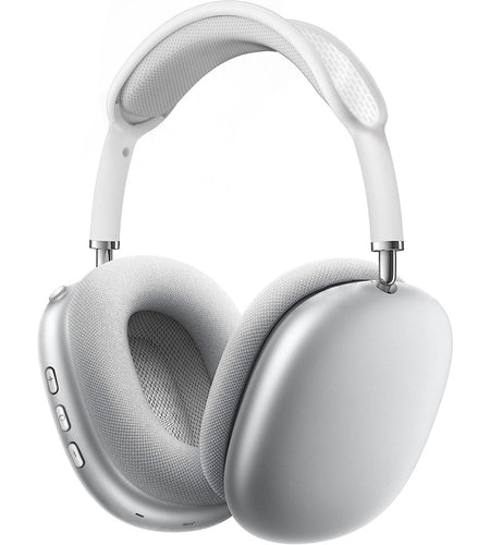 Pro Wireless Headphones Bluetooth,Active Noise Canceling over Ear Headphones with Microphones Hifi Audio Headset for Iphone/Android-Silver