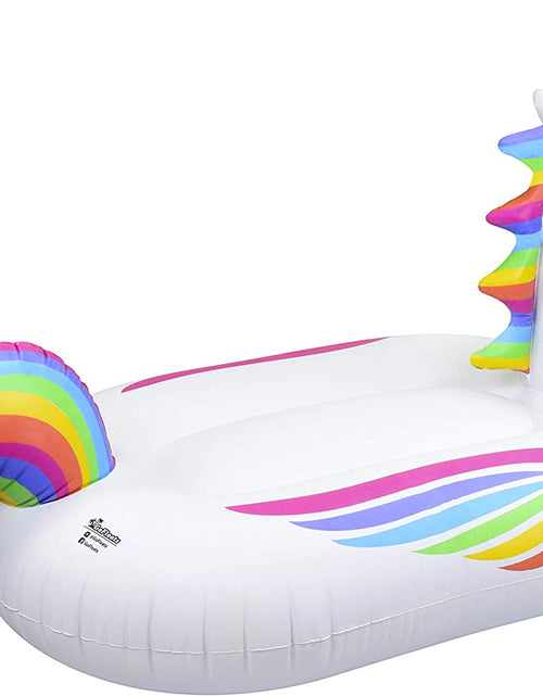 Load image into Gallery viewer, Giant Inflatable Pool Floats - Choose Unicorn, Dragon, Flamingo, Swan, or Bull - Includes Drink Float
