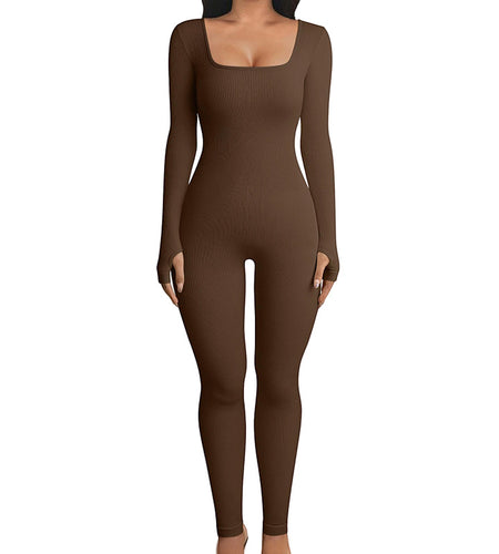 Seamless Jumpsuit Long Sleeve Shapewear Hip Lift Yoga Jumpsuit Sports Jumpsuit Bodysuits