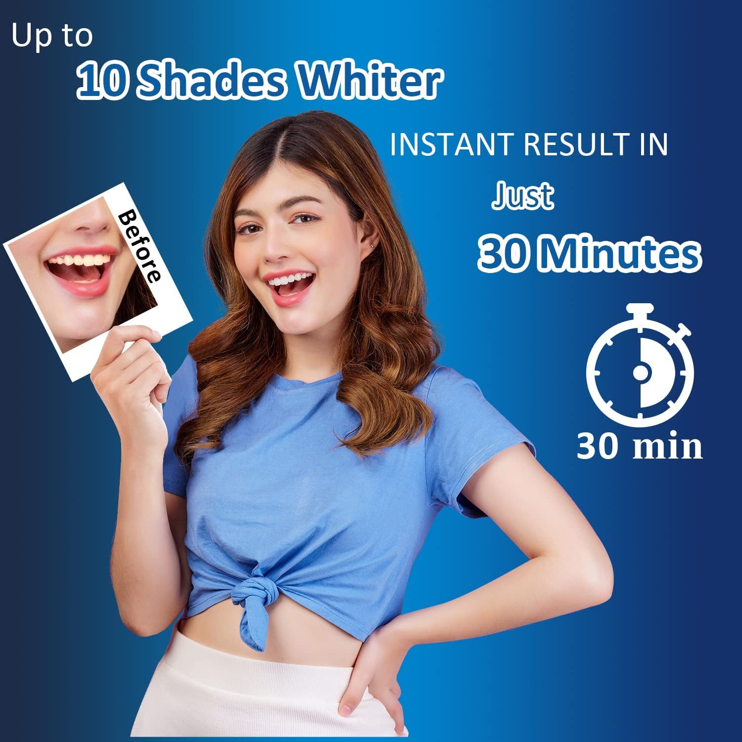 Teeth Whitening Strips 14 Treatments, 28 White Strips for Teeth Whitening, Non-Sensitive Whitening Strips for Tooth Whitening, Helps to Remove Smoking Coffee Soda Wine Stain, 10 Shades Whiter