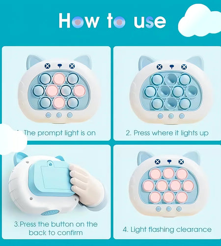 Animal Series Pop Push Game Machine Kids Cartoon Cute Fun Whac-A-Mole Squeezing anti Stress Sensory Bubble Pop Fidget Toy Gifts