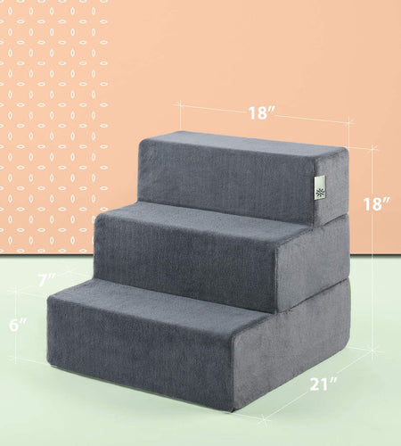 Easy Pet Stairs / Pet Ramp / Pet Ladder, Medium, Charcoal