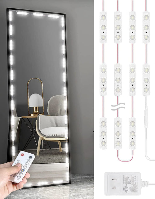 Load image into Gallery viewer, LED Vanity Mirror Light, Dimmable Hollywood Style 13Ft(4M) Ultra Bright White Lights, with RF Remote, for Full Body Mirror, Makeup Vanity Table &amp; Bathroom (Mirror Not Include)
