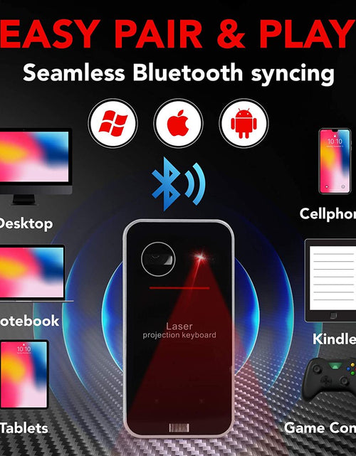 Load image into Gallery viewer, Laser Keyboard - Bluetooth Laser Projection Keyboard and Mouse for Iphone and Android Smartphones, Tablets, and More
