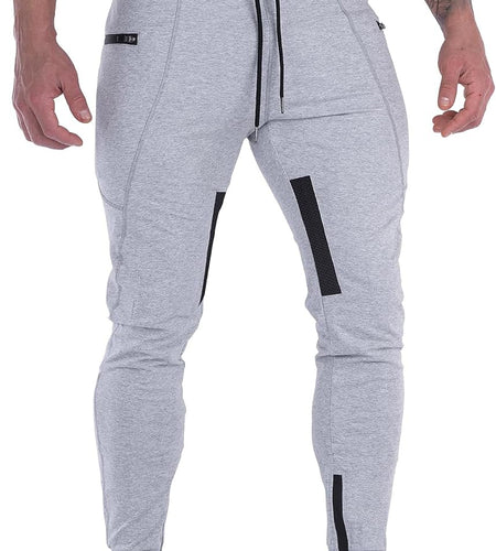 Mens Joggers Pants Mesh Training Tapered Sweatpants Gym Workout Track Pants