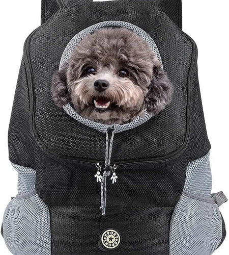 Dog Backpack, Puppy Backpack, Pet Carrier Backpack Small Dog Backpack Carrier Pet Travel Carrier Dog Front Carrier with Breathable Head Out Design and Padded Shoulder for Hiking Outdoor Travel(S)