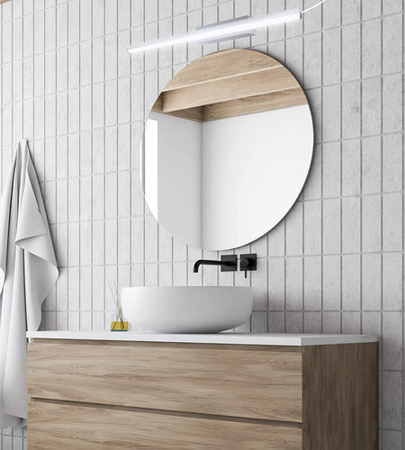 LED Bathroom Vanity Mirror Lighting - 22 Inch 9W Long Shade Modern Makeup Mirror Lamp with US On/Off Plug for Dressing Room, Cabinet Mirror Lighting, Wall Sconce Lighting, Daylight 6000K