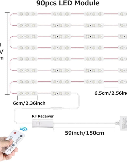 Load image into Gallery viewer, LED Vanity Mirror Light, Dimmable Hollywood Style 13Ft(4M) Ultra Bright White Lights, with RF Remote, for Full Body Mirror, Makeup Vanity Table &amp; Bathroom (Mirror Not Include)
