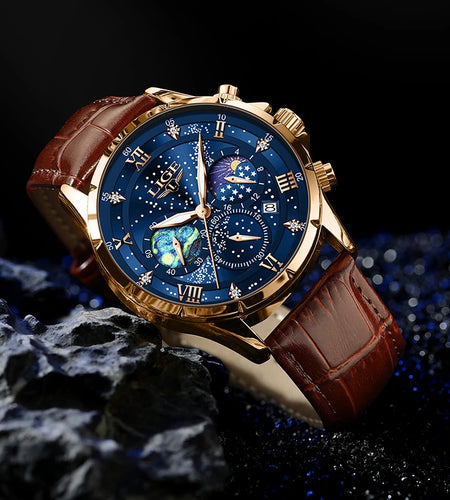 LIGE Men Watches Casual Sport Watch Men Luxury Waterproof Date Luminous Chronograph Wristwatch Male Quartz Watches Leather Clock